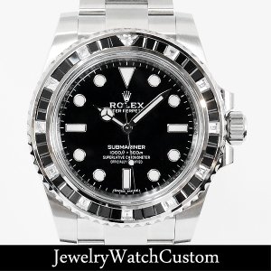 ROLEX ロレックス サブマリーナ バゲットダイヤベゼル製作