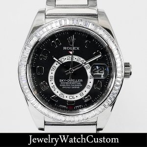 ROLEX ロレックス スカイドゥエラー バゲットダイヤモンドベゼル製作