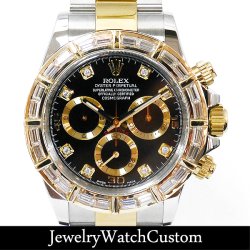 ロレックス ROLEX コスモグラフデイトナ バゲットダイヤベゼル アフターダイヤ加工